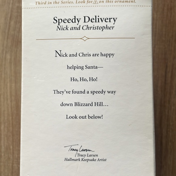 Hallmark Keepsake Speedy Delivery Nick and Christopher - Picture 3 of 8